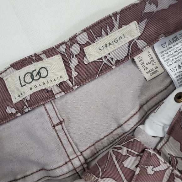 LOGO by Lori Goldstein Stretch Twill Printed Straight Leg Jeans - Picture 2 of 3